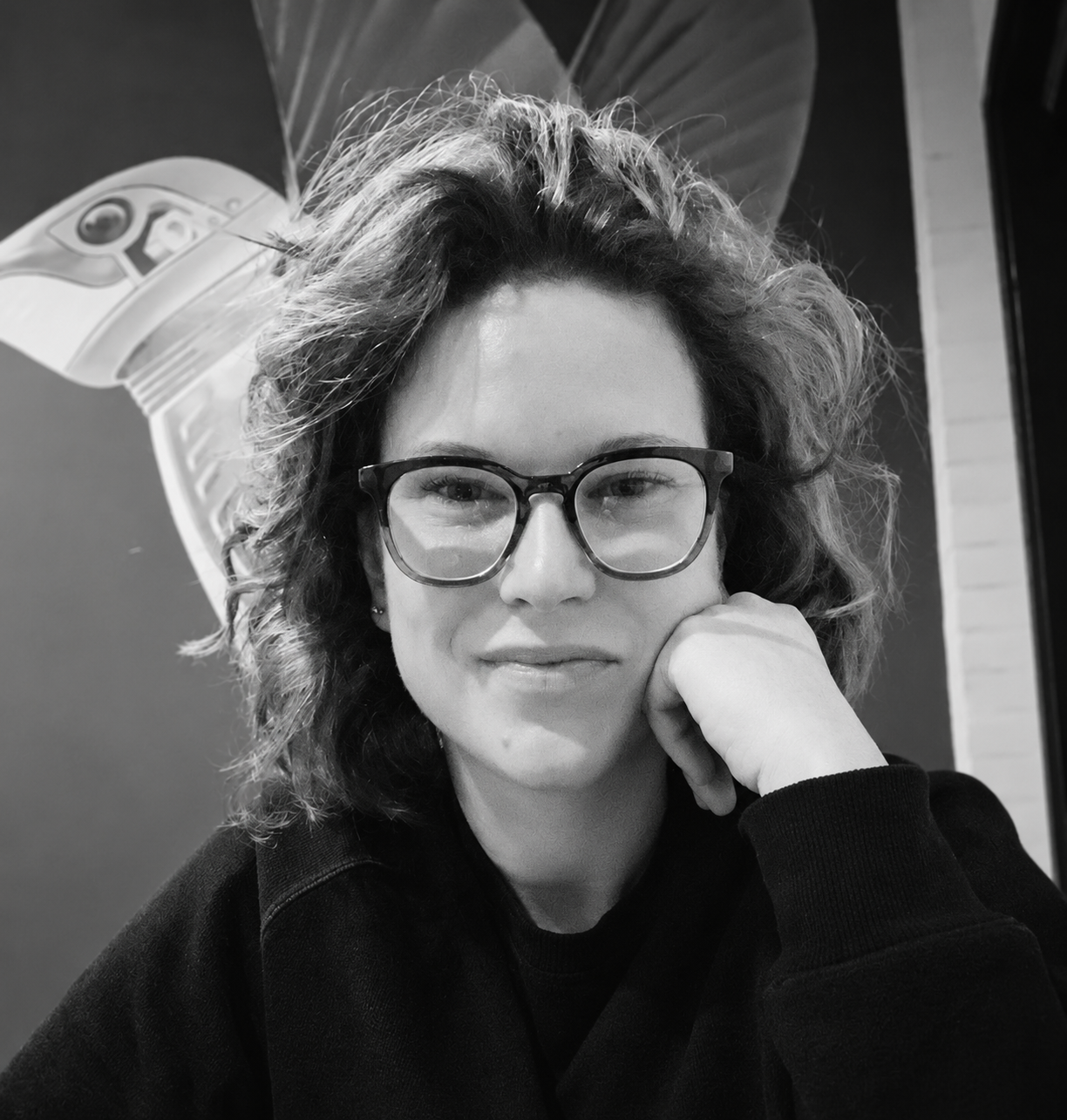 Zwart-witportret van Marloes Seigers
